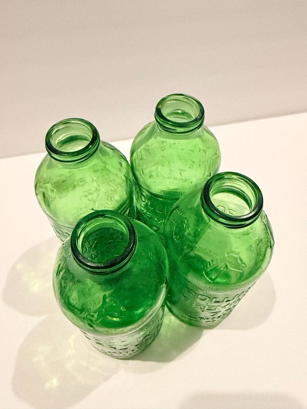 Latrobe Rolling Rock Beer Bottles Green Glass 7oz Set of 4 Vintage